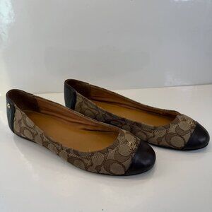 Coach Signature Ballet Flats – Size US 8 – Brown Monogram